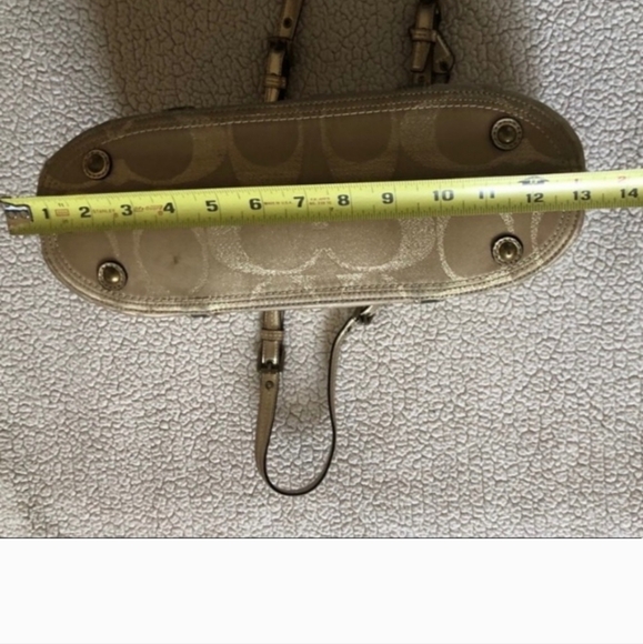 Coach Gold Signature Gallery Tote Bag With Studs - Picture 6 of 10